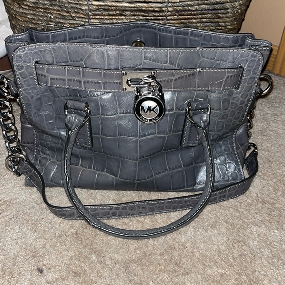 Michael Kors Large North South Croc Embossed Hamilton - Picture 1 of 16